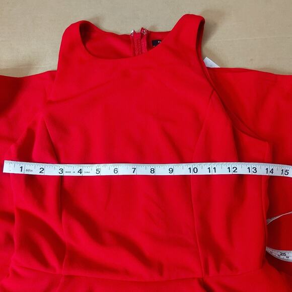 Fashion Nova Red Shiloh Peplum Party Dress Size S NEW Prom Holiday Rush Xmas - Picture 10 of 11